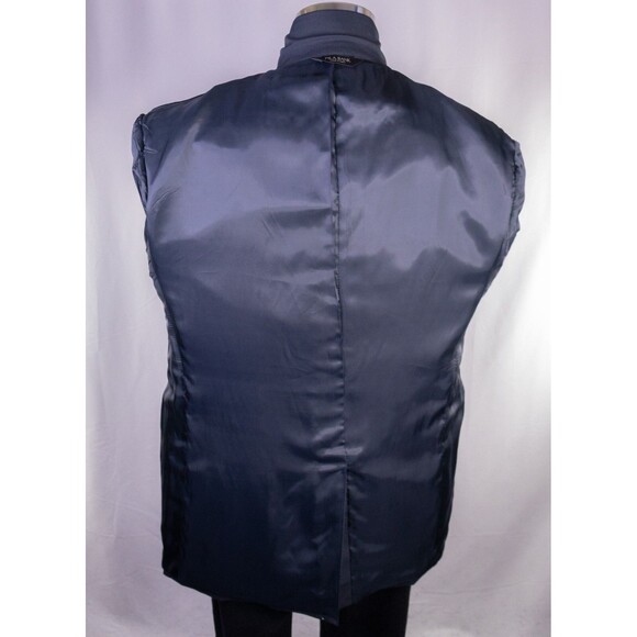 JOS A BANK Mens 44L Solid blue Sport Coat Jacket Blazer Two Button Cotton Blend - Picture 13 of 14